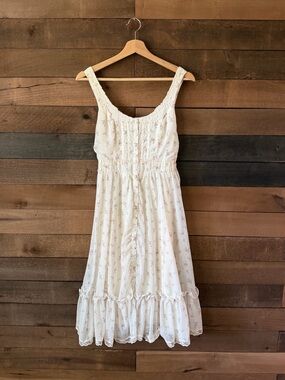 Vintage Gunne Sax By Jessica Ivory Pink Floral
Prairie Midi Dress Cottagecore